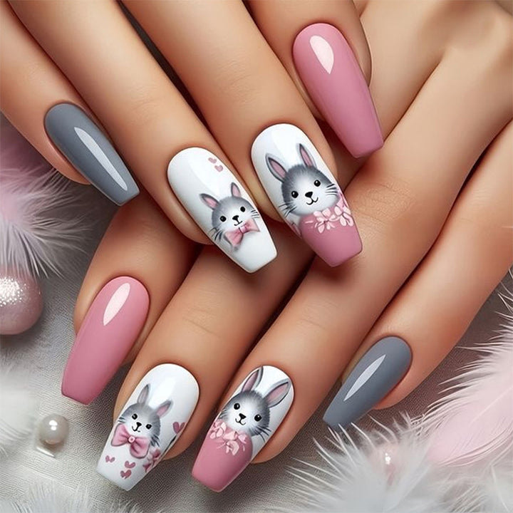 Animal-Themed Press-On Nail Art Set Stornfield