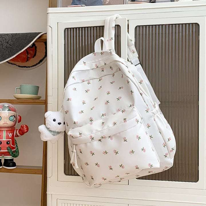 Backpack with Floral Design and Practical Compartments Stornfield