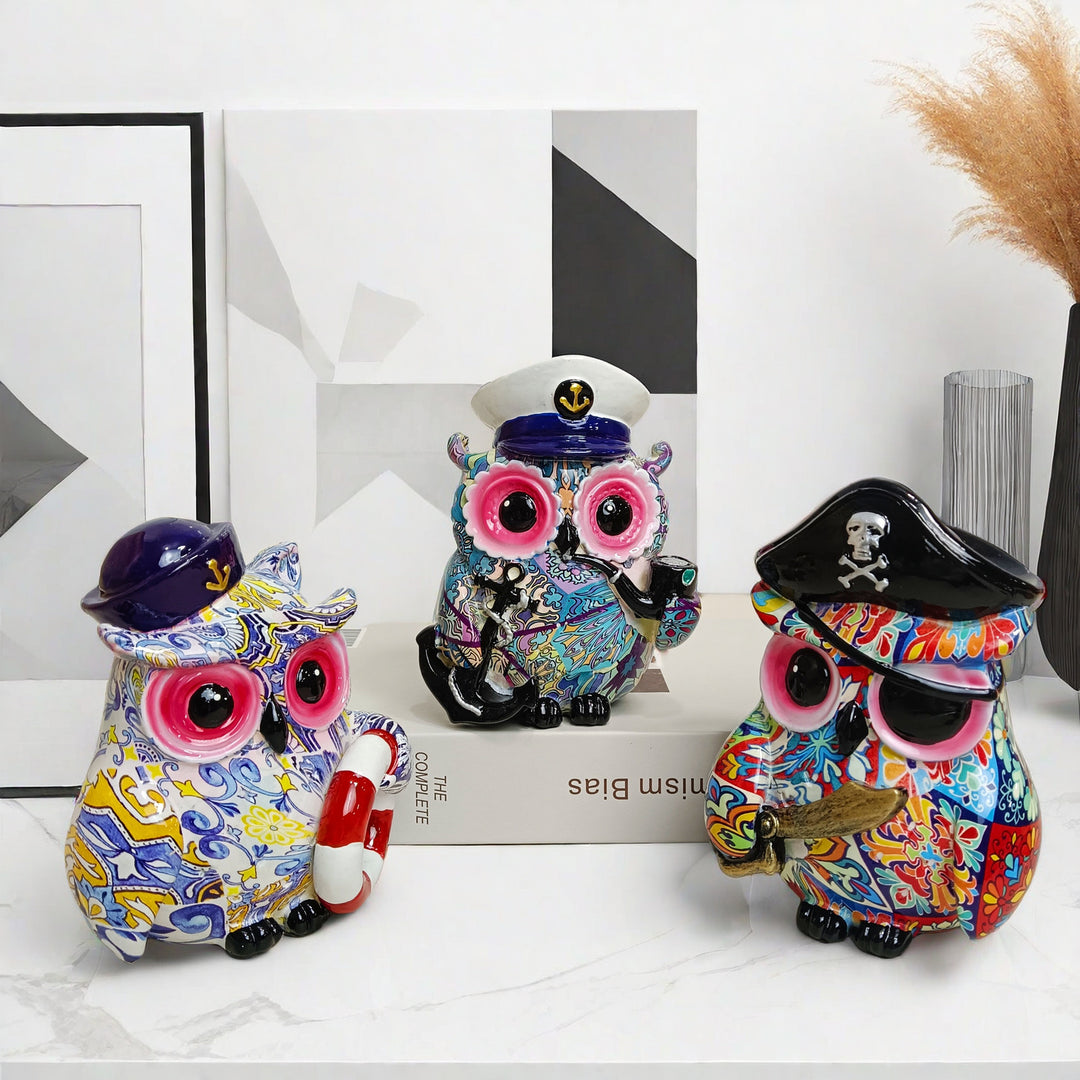 Artful owl figure in maritime design Stornfield