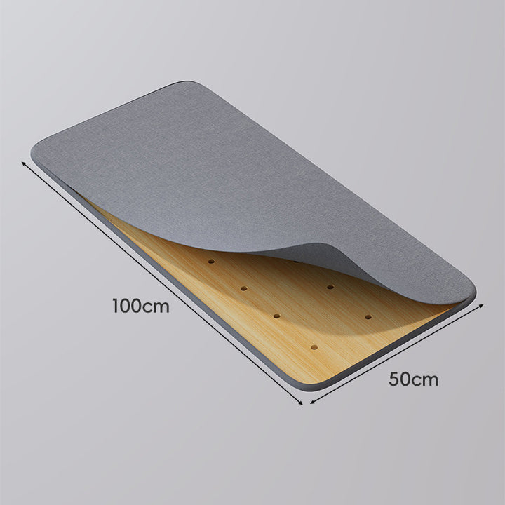 Large Perforated Bamboo Shelf Panel with Ventilated Slatted Design