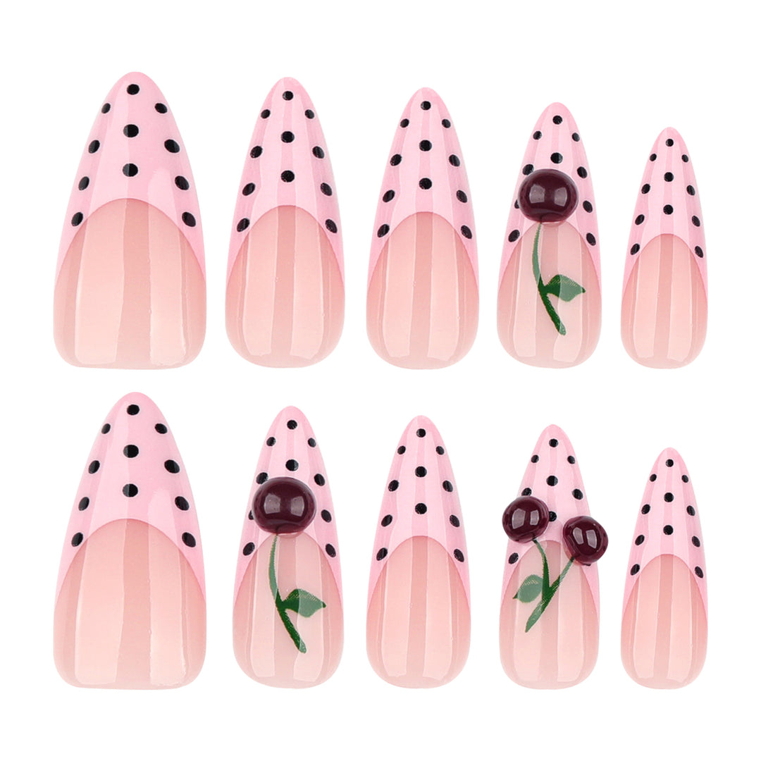 Artificial nail art in cheerful cherry design Stornfield