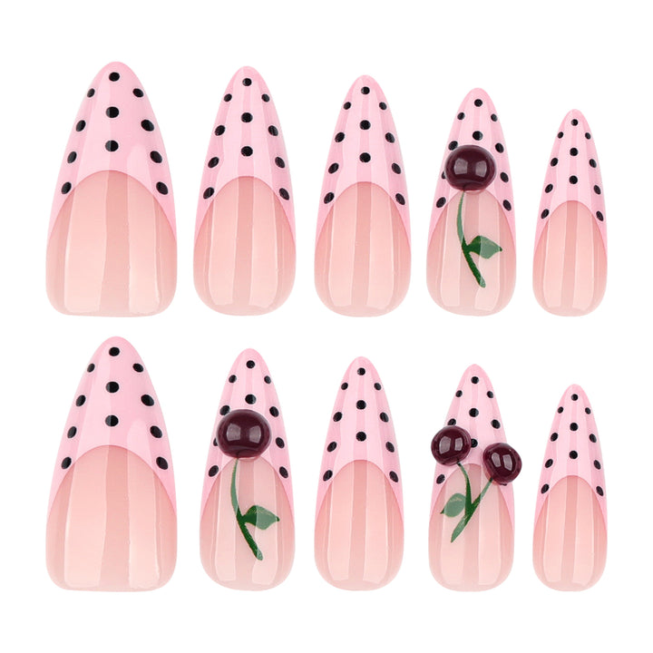 Artificial nail art in cheerful cherry design Stornfield