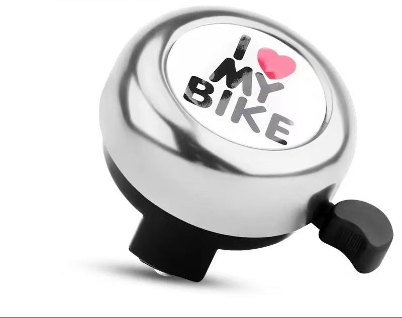 compact stainless steel handlebar bell with quick-release thumb lever Stornfield