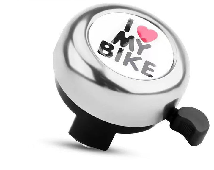 compact stainless steel handlebar bell with quick-release thumb lever Stornfield