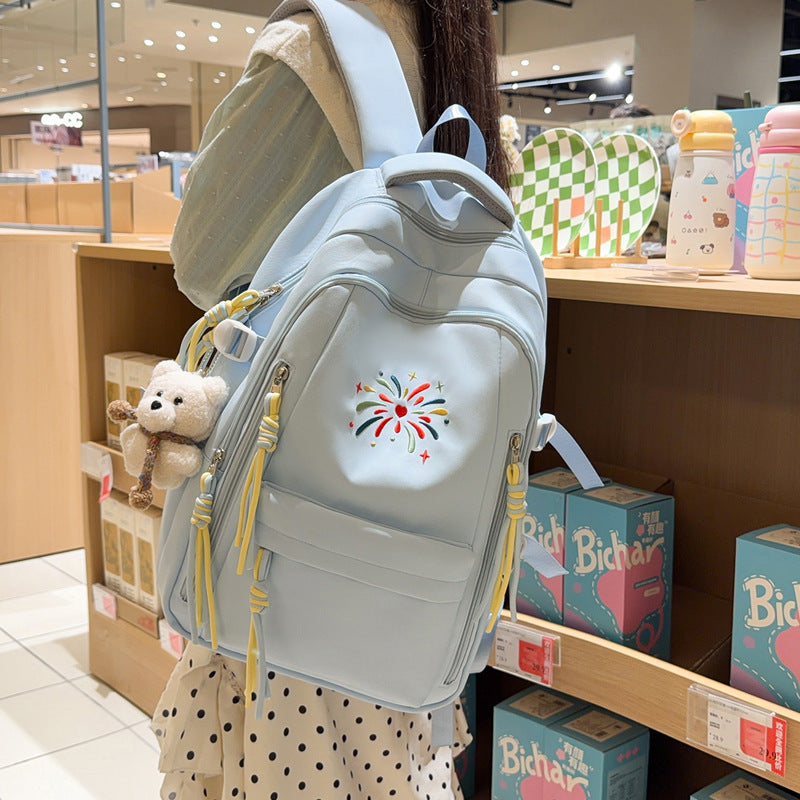 Backpack with Colorful Decorations and Innovative Compartments Stornfield
