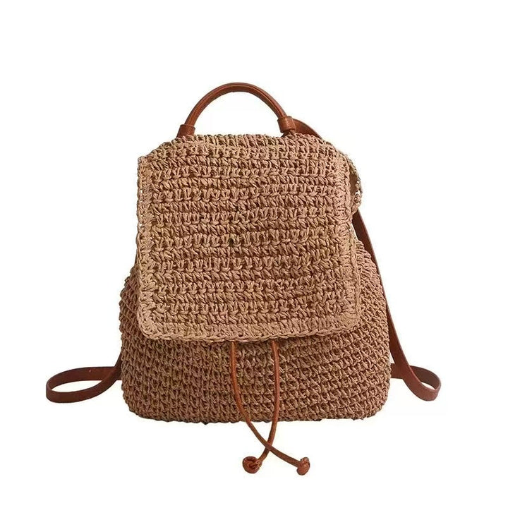 Backpack with Hand-Crocheted Design and Sturdy Leather Straps Stornfield