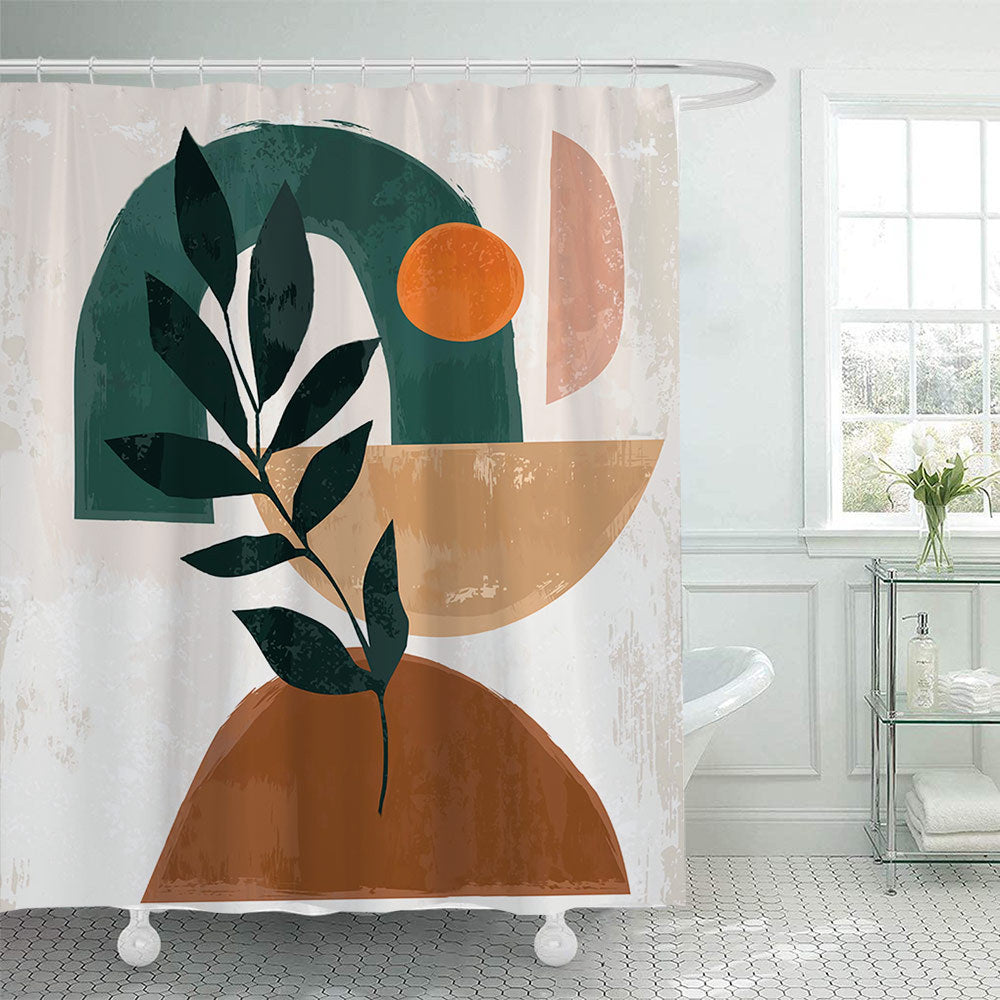 Abstract Botanical Print Shower Curtain Stornfield