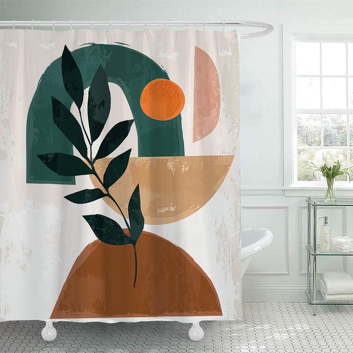 Abstract Botanical Print Shower Curtain Stornfield