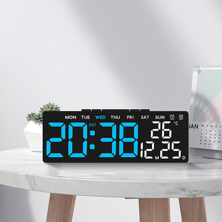 Digital weather alarm clock with large LED display and temperature display Stornfield