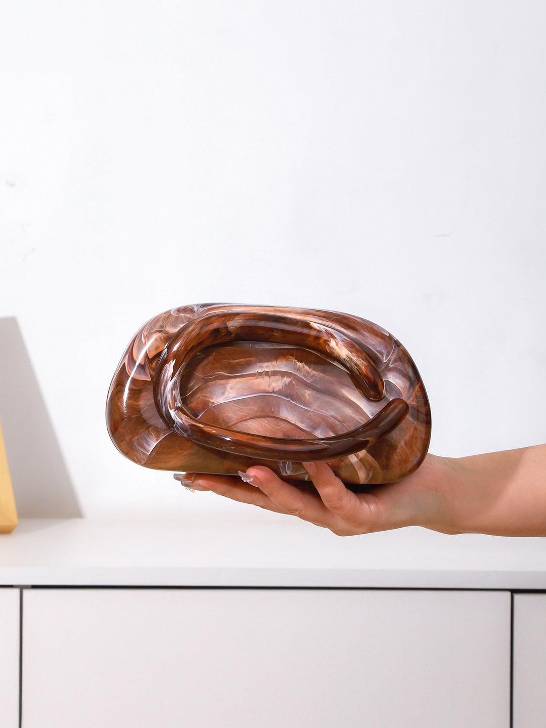 Sculptural Acrylic Evening Clutch