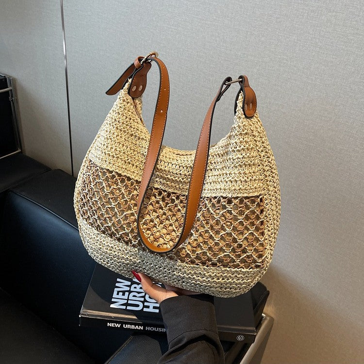 Shoulder bag made of high-quality natural material with woven design Stornfield