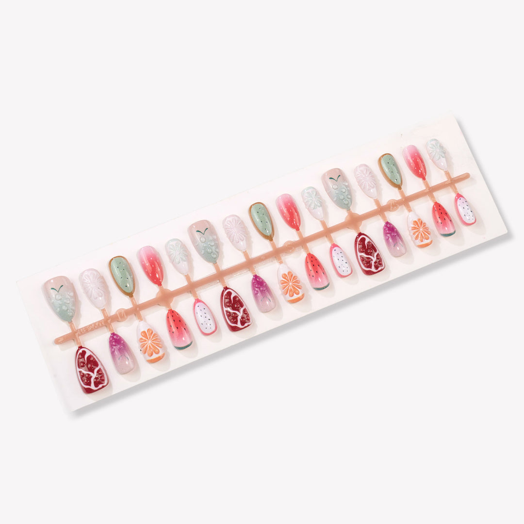 Fruit-Inspired Press-On Nail Art Set Stornfield