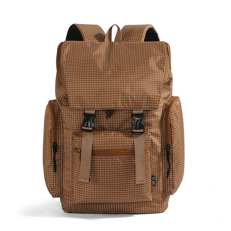 Versatile Multi-Functional Grid Pattern Backpack Stornfield