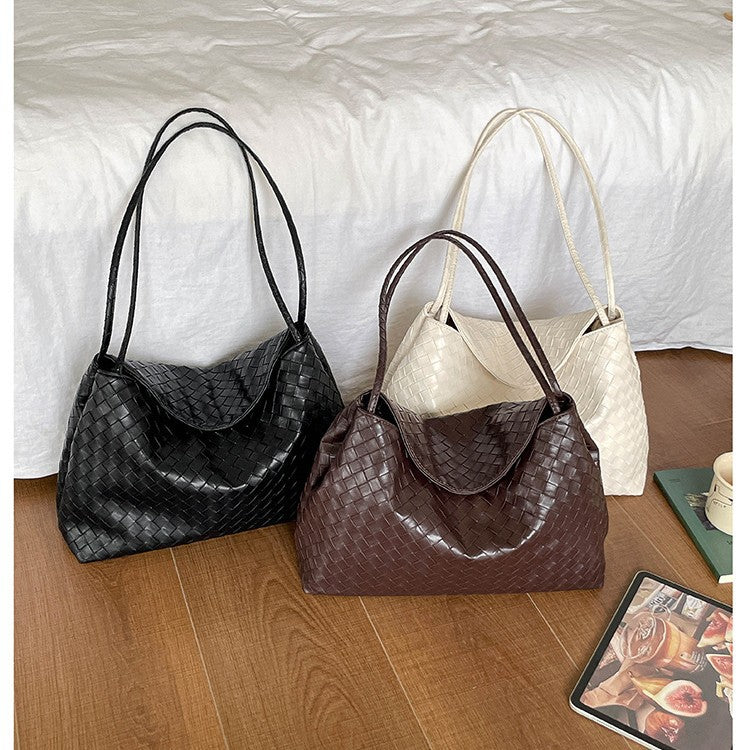 Woven Leather Hobo Bag