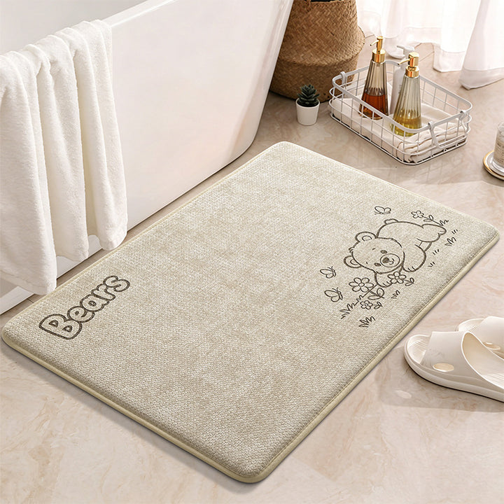 Cute Illustrated Bath Mat