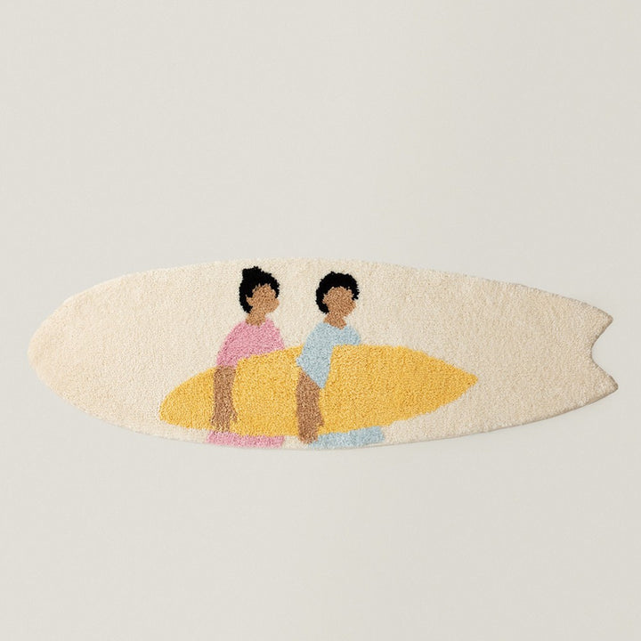Surfboard-Shaped Decorative Bath Mat Stornfield