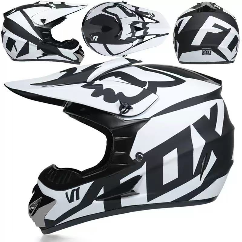 full-face motocross helmet with extended visor and reinforced chin guard Stornfield