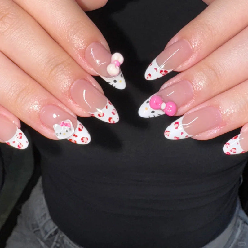 Artful Nail Extensions with Cute Motif Accents Stornfield
