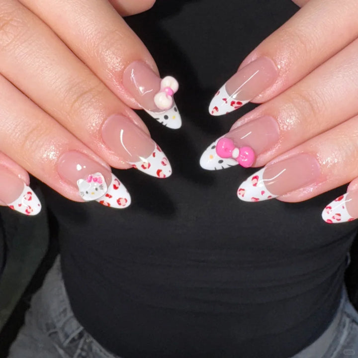 Artful Nail Extensions with Cute Motif Accents Stornfield