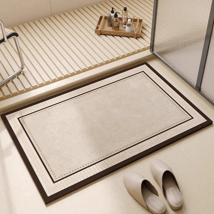 Vintage-Inspired Floral Printed Bath Mat