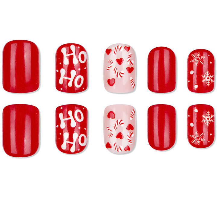 Artificial Nails with Festive Christmas Design Stornfield