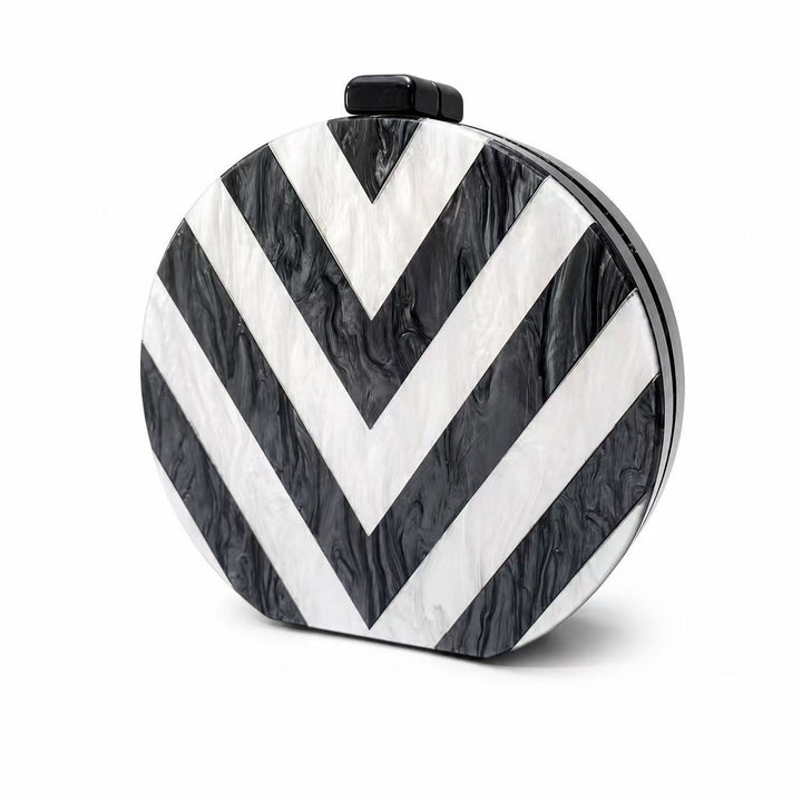 Artistic Round Acrylic Clutch