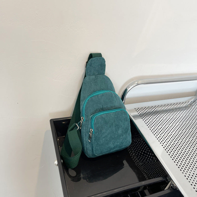 WoMulti-Compartment Corduroy Sling Bag Stornfield