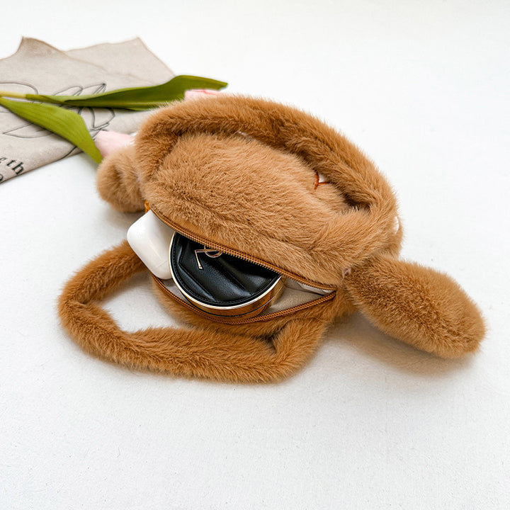 Playful plush handbag with ears and character design Stornfield