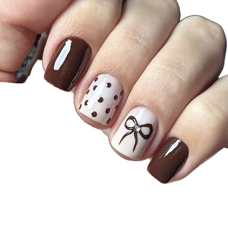 Elegant Bow-Themed Nail Art Set Stornfield