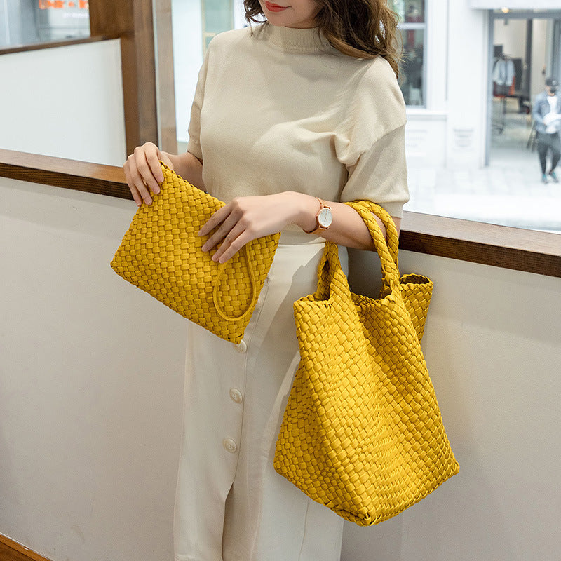 Elegant Braided Handbag with Removable Clutch Stornfield