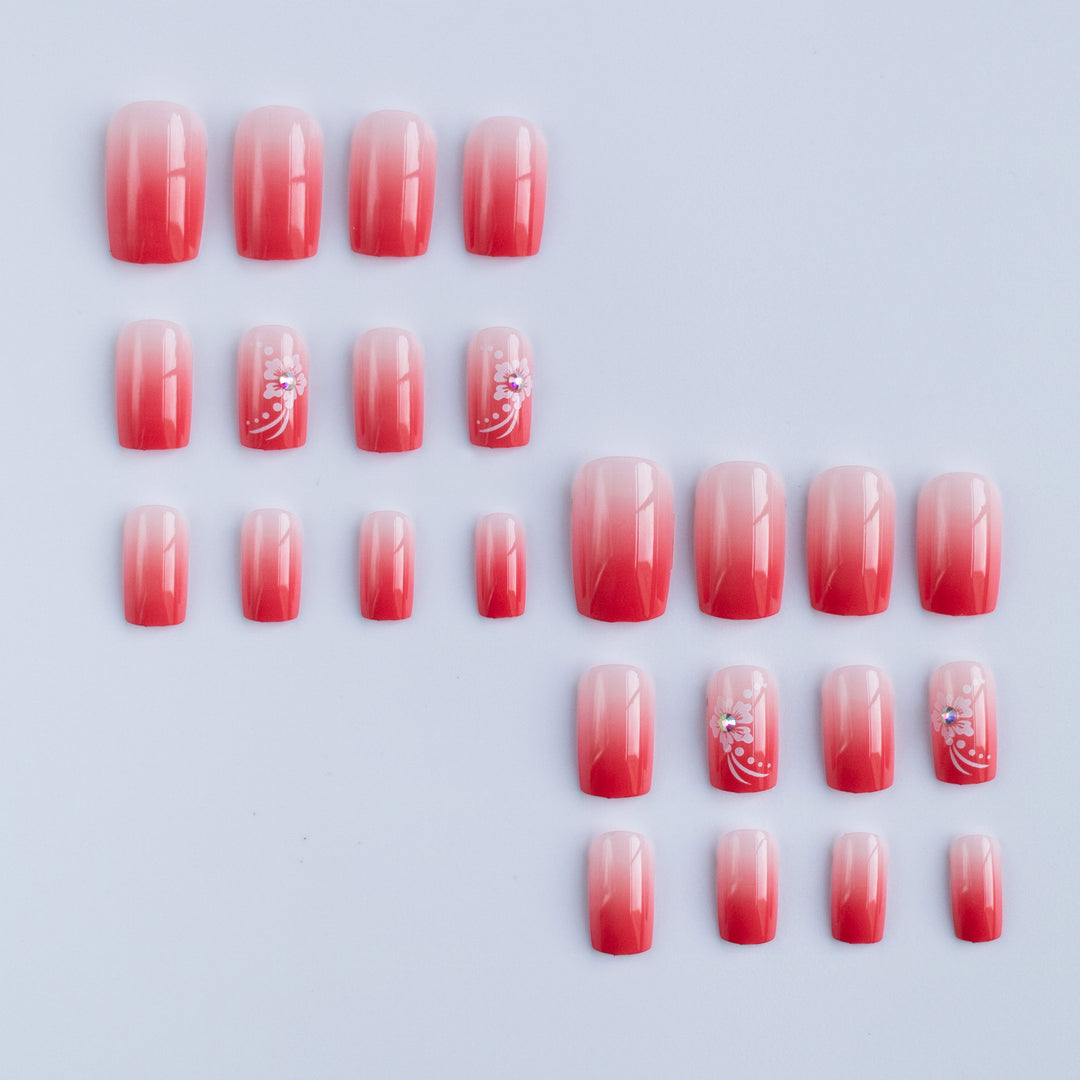 Decorative Nail Art Set with Floral Design
