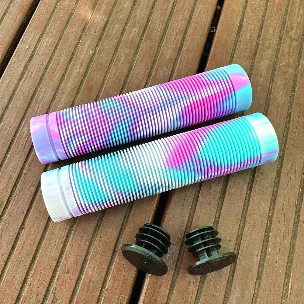 Vibrant Textured Bicycle Handlebar Grips Stornfield