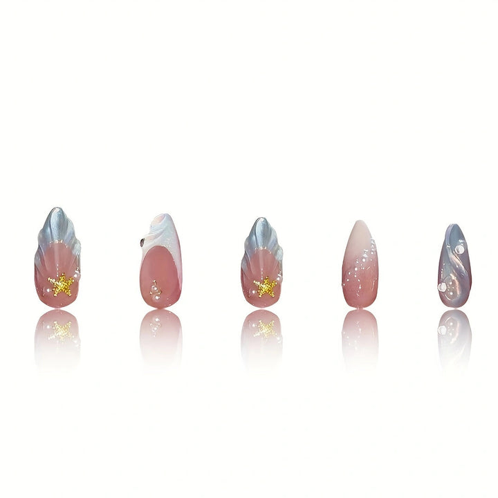 Mermaid-Inspired Press-On Nail Art Stornfield