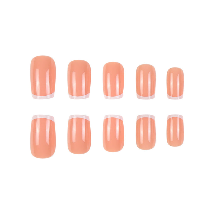 Glossy French Tip Press-On Nail Set Stornfield