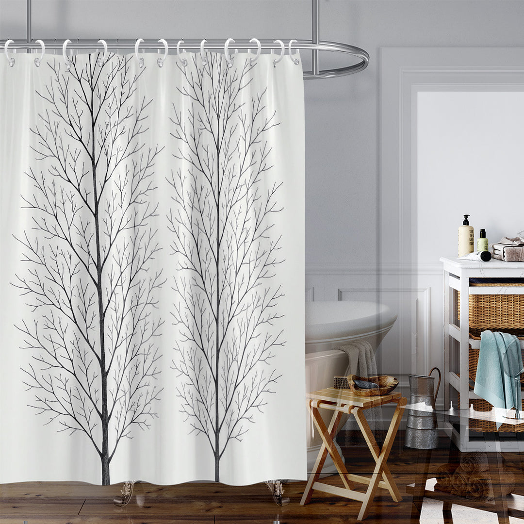 Artistic Tree Design Shower Curtain Stornfield