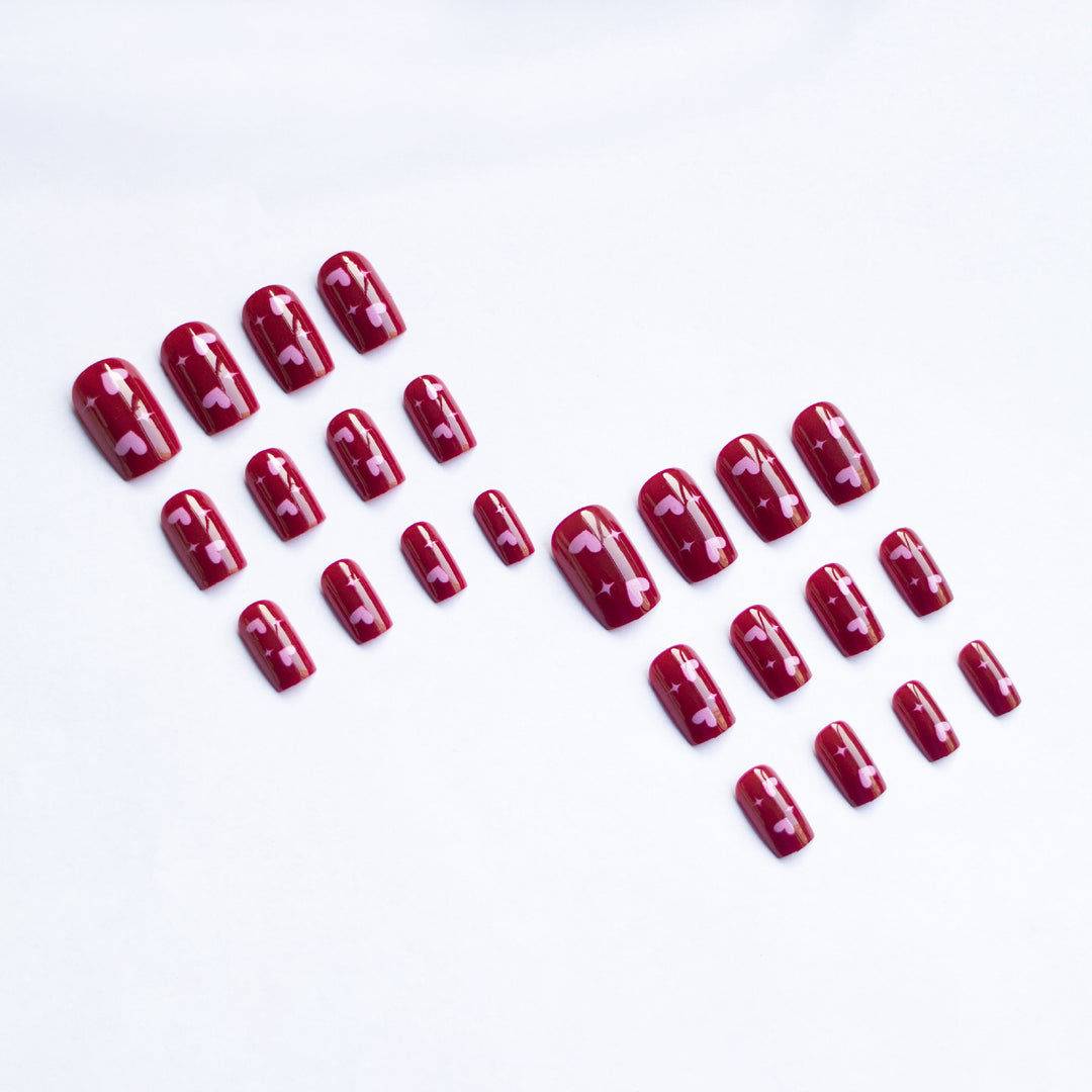 Glamorous Heart Nail Art