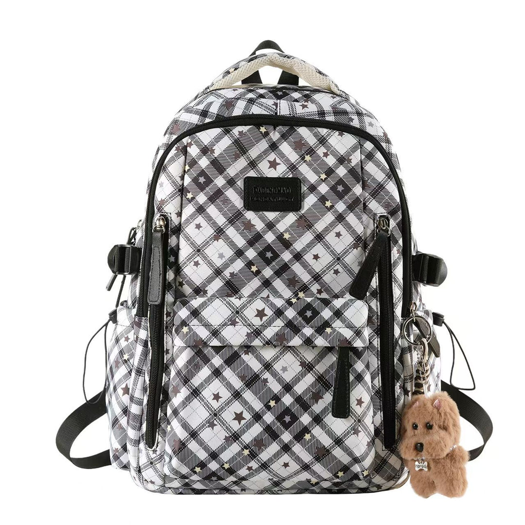 Multi-Compartt Star-Patterned Backpack Stornfield