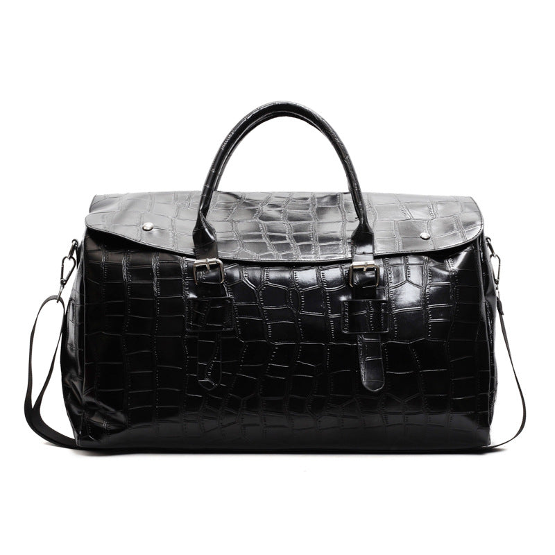 Crocodile Texture Luxury Travel Duffle Bag Stornfield