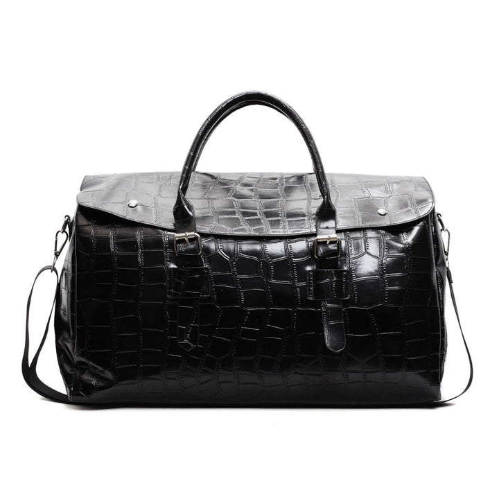 Crocodile Texture Luxury Travel Duffle Bag Stornfield