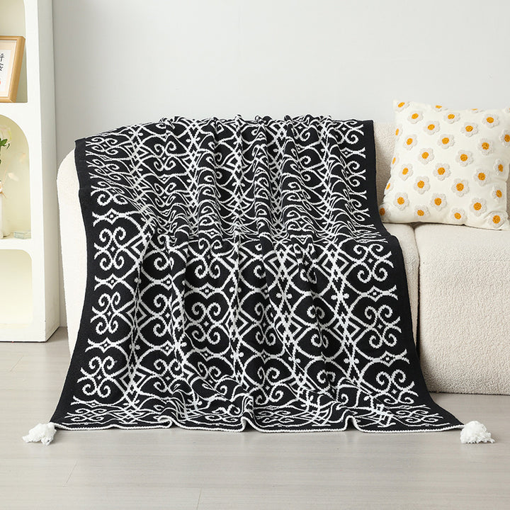 Patterned Accent Throw Blanket