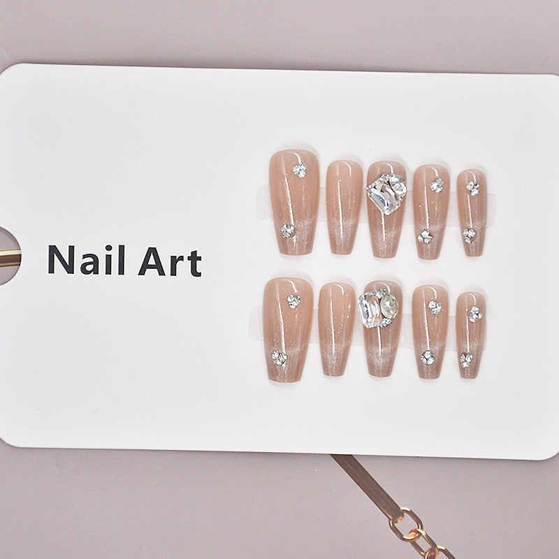 Luxurious Rhinestone-Embellished Nail Extensions Stornfield