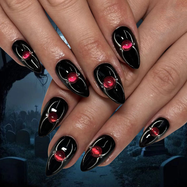 Glamorous stiletto nails with radiant accents Stornfield