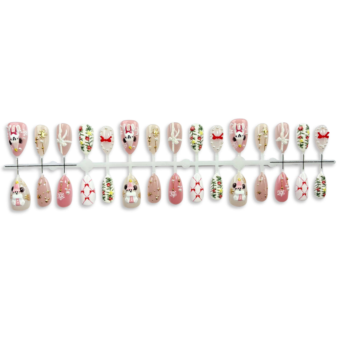 Festive Themed Holiday Press-On Nail Set