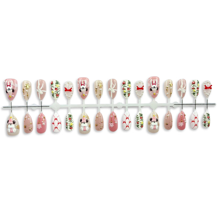Festive Themed Holiday Press-On Nail Set