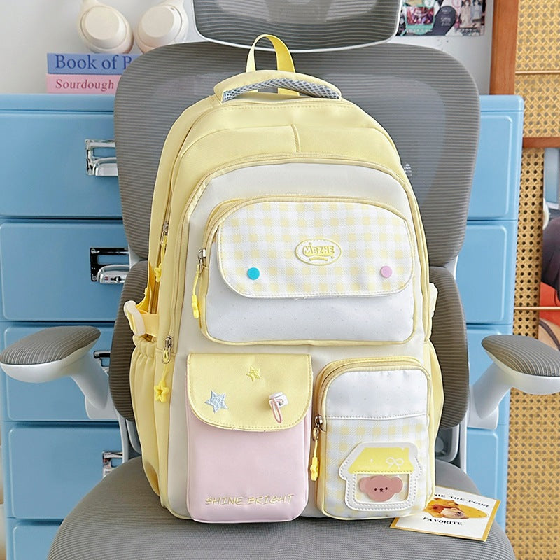 Multi-Pocket Travel Backpack with Cute Character Accents Stornfield