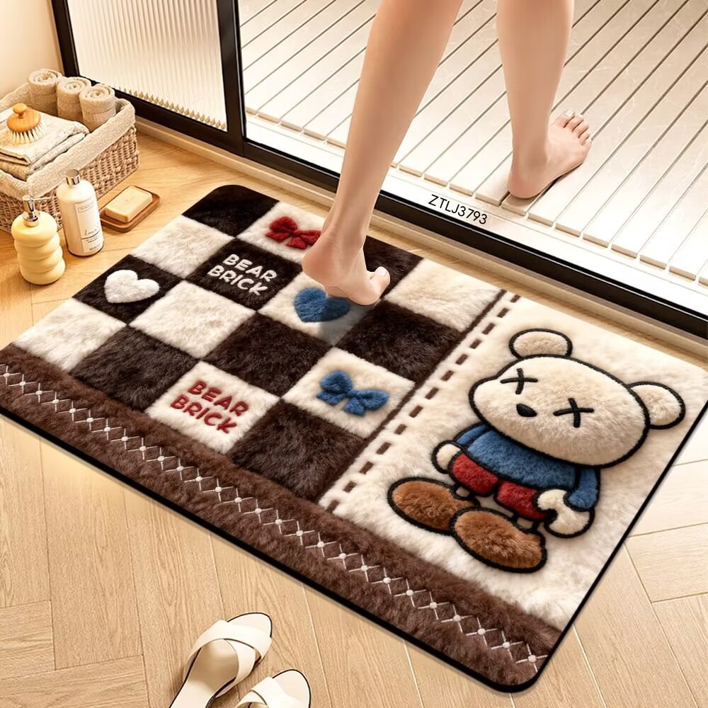 Plush Cartoon Themed Bath Mat Stornfield