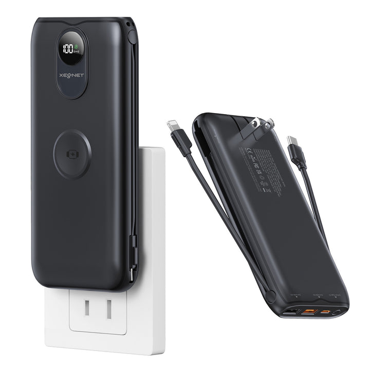 Portable power bank with Qi charging function and wired fast charging system Stornfield