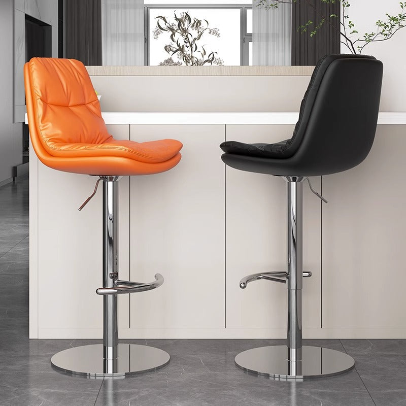 Height adjustable bar stool with ergonomic seat and T-shaped foot Stornfield