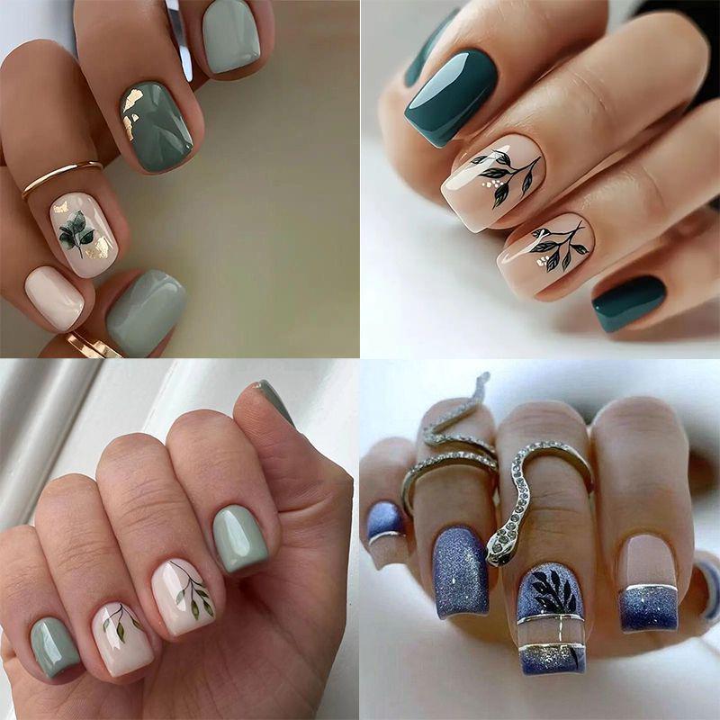 Elegant Botanical Nail Art Set Stornfield