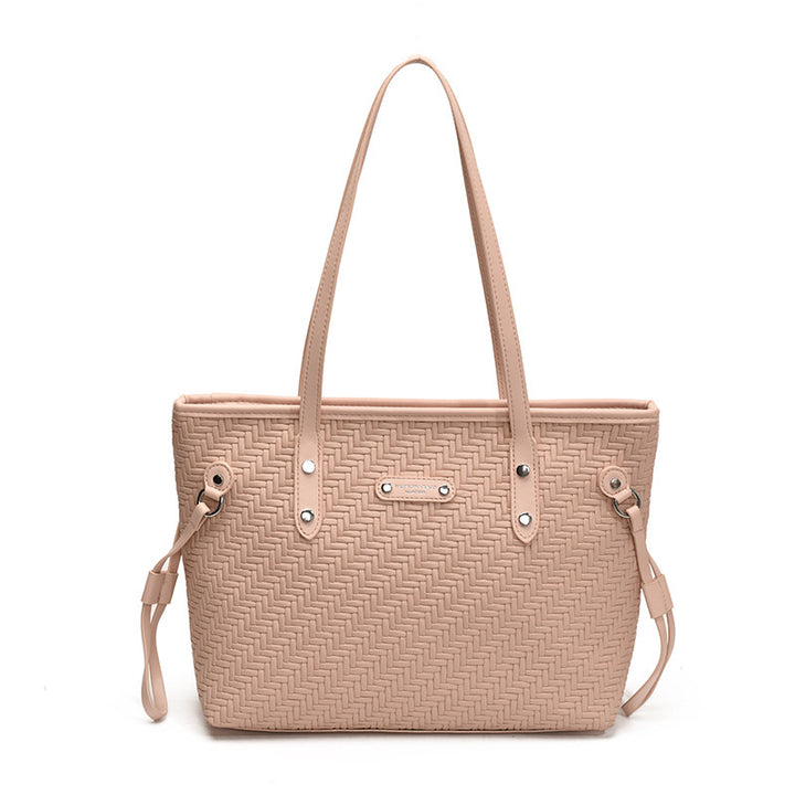 Textured Woven Tote Bag